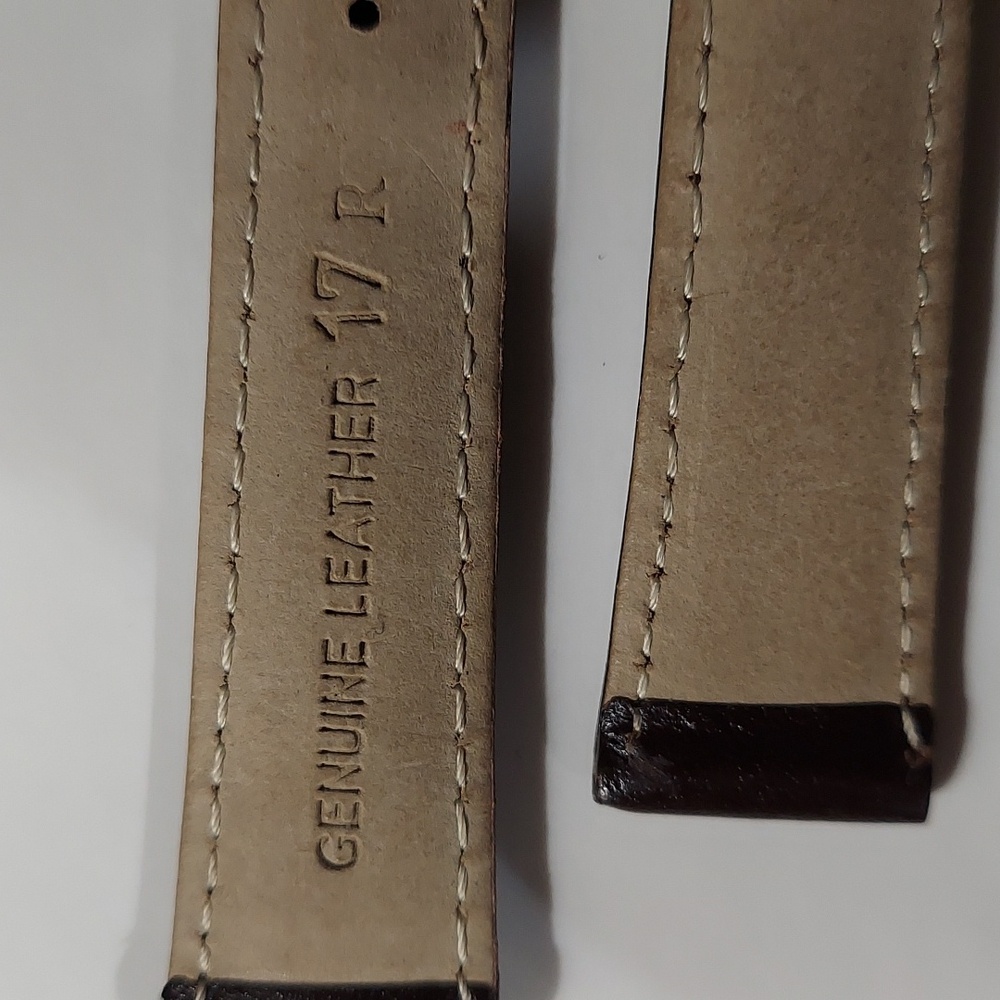 Genuine leather Brown padded Stitched watch Strap band 17mm Regular - Picture 2 of 5